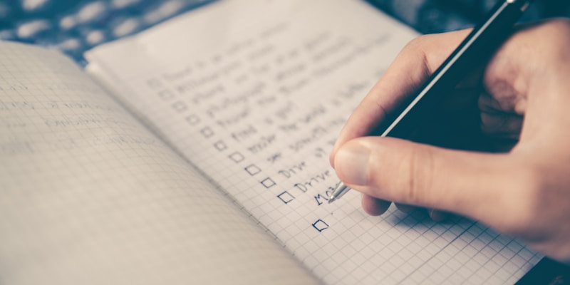 Weekly planning system for productivity